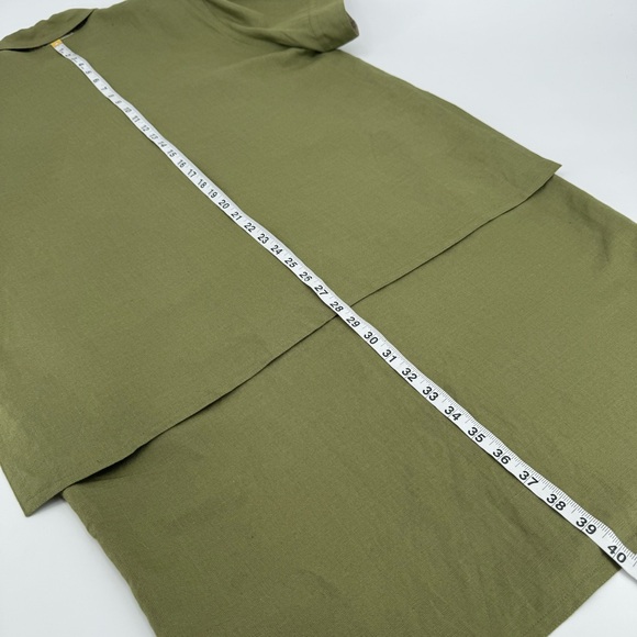 VTG TOM & LINDA PLATT Linen/Silk Layered Tapered Button Front Dress - Picture 7 of 14